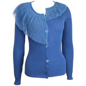 Jean Paul Gaultier M rubber wool sweater chiffon